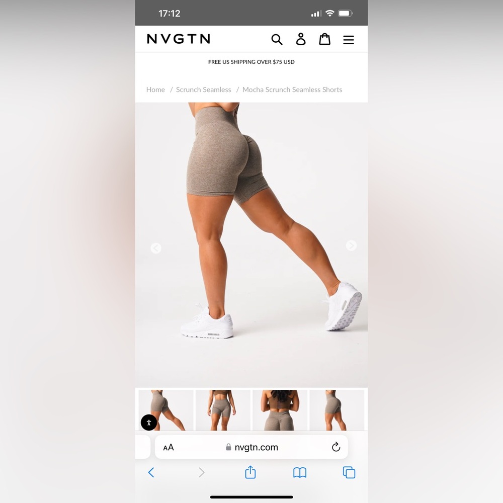 NVGTN Scrunch Seamless Shorts, NWOT